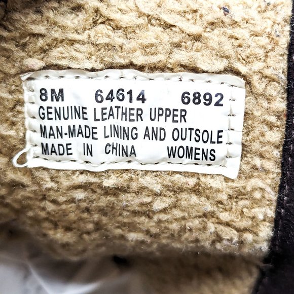 Timberland Women Winnicut Dark Brown Leather Faux Fur Lined Winter Boots size 8 - Picture 7 of 12